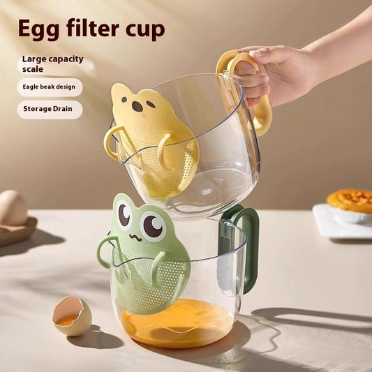 Cartoon Measuring Cup with Scale & Egg Beater | Food Grade Multifunction Tool