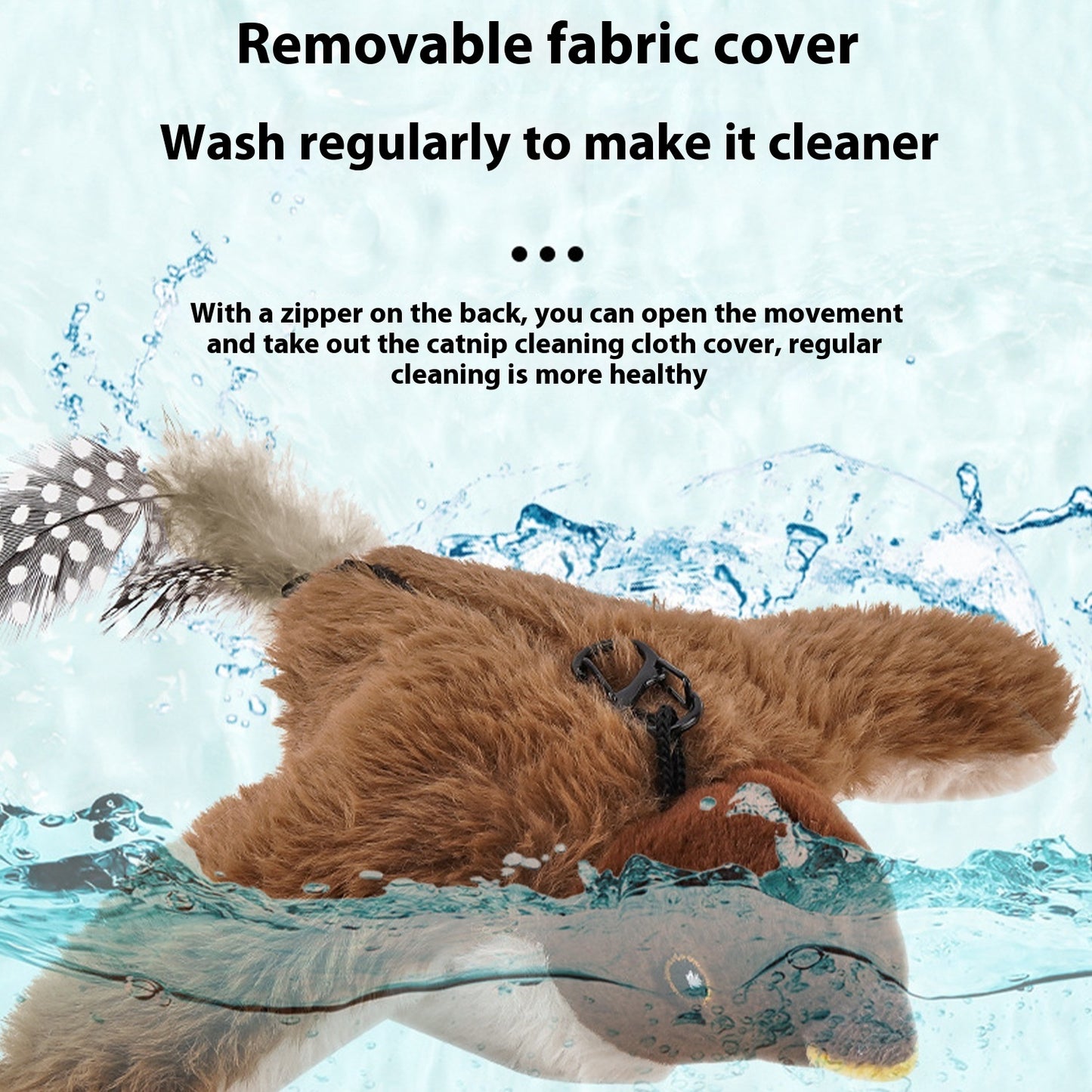 USB Interactive Flying Bird Cat Toys Hangable Pet Simulation Sparrow Toy