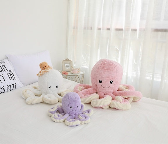 Baby Octopus Plush Toy Soft Stuffed Animal Cuddle Cute Gift Kids UK