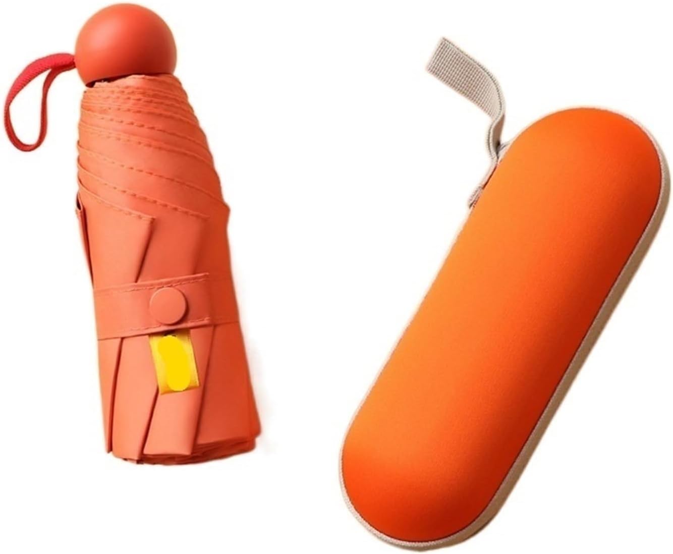 Mini Pocket Capsule Umbrella – UV Protection Windproof Folding Parasol with Case