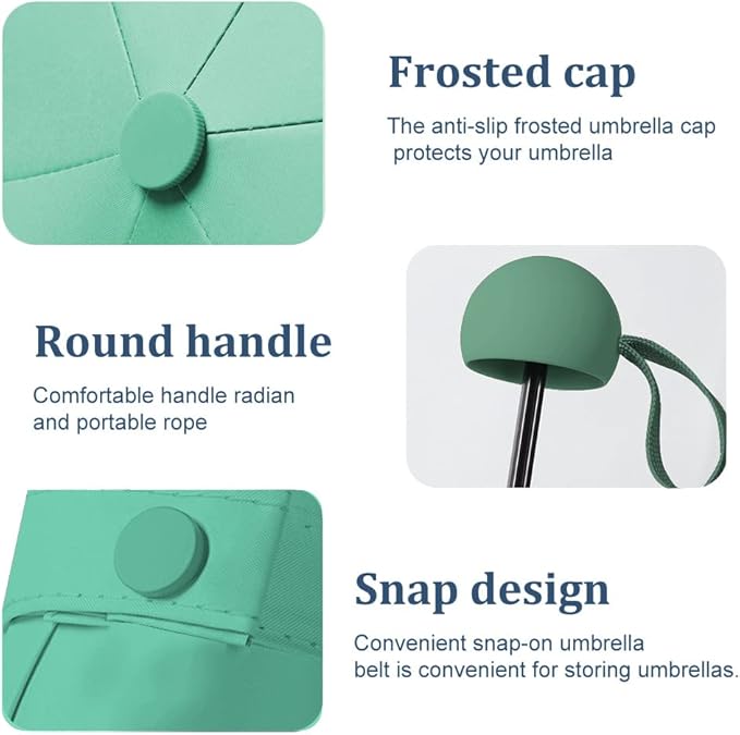 Mini Pocket Capsule Umbrella – UV Protection Windproof Folding Parasol with Case