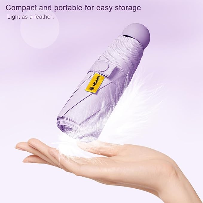 Mini Pocket Capsule Umbrella – UV Protection Windproof Folding Parasol with Case