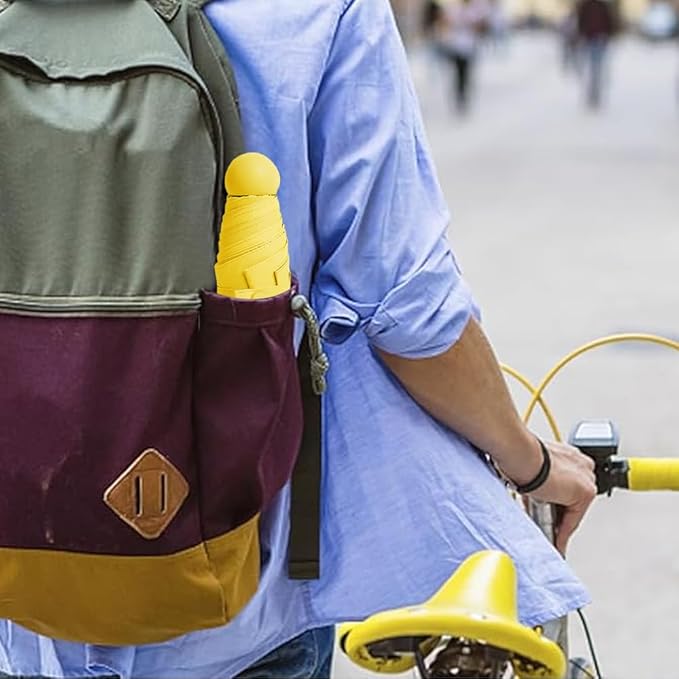 Mini Pocket Capsule Umbrella – UV Protection Windproof Folding Parasol with Case