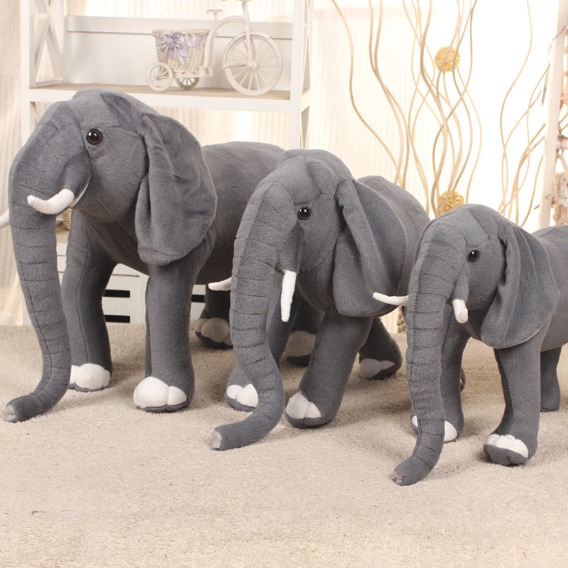 Large Grey Elephant Plush Stuffed Animal Toy Soft Cuddle Baby Pillow Gift