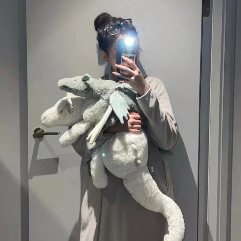 White Snow Dragon RoseBlue Flying Dragon Plush Doll | AU Networks