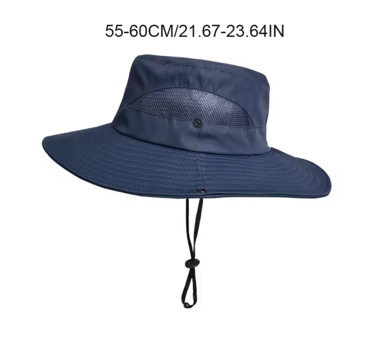 Mens Women Mesh Boonie Hat Wide Brim Sun Protection Bucket Cap Foldable Military
