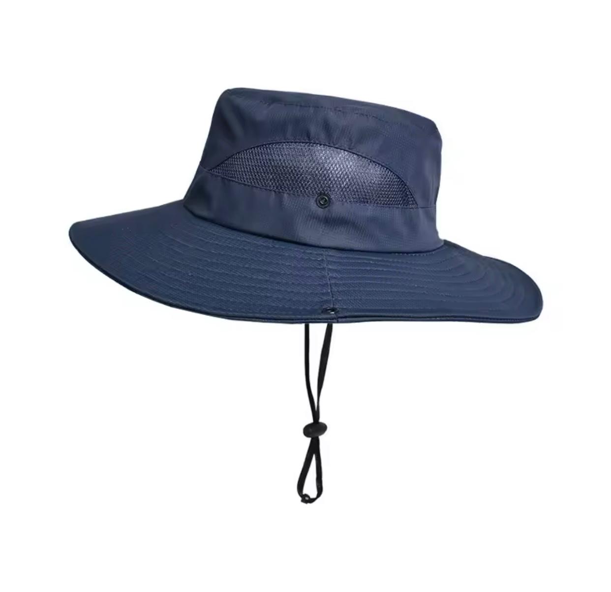 Mens Women Mesh Boonie Hat Wide Brim Sun Protection Bucket Cap Foldable Military