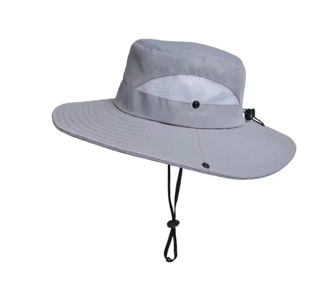 Mens Women Mesh Boonie Hat Wide Brim Sun Protection Bucket Cap Foldable Military