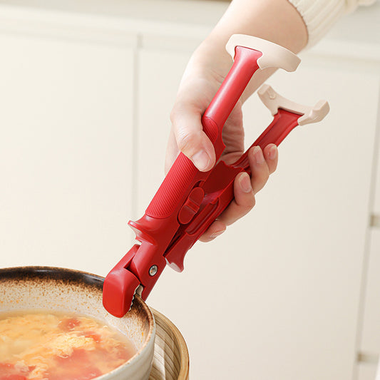 Shark Anti-Scalding Bowl Clip | Red Dish Gripper | Heat Resistant Kitchen Tool